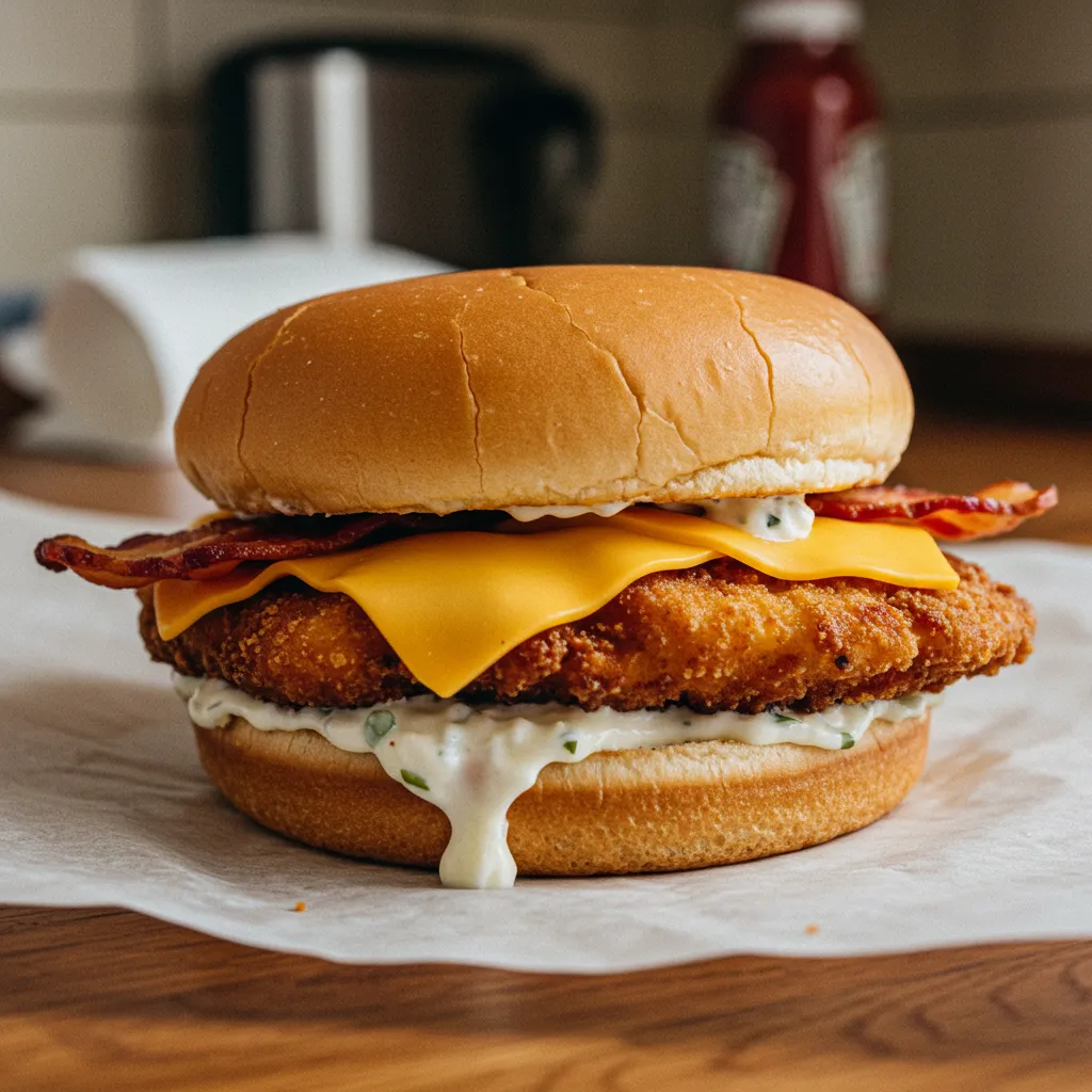 Crispy Bacon Ranch Chicken Melt: Ultimate Cheesy Chicken Sandwich Perfection - secondary view